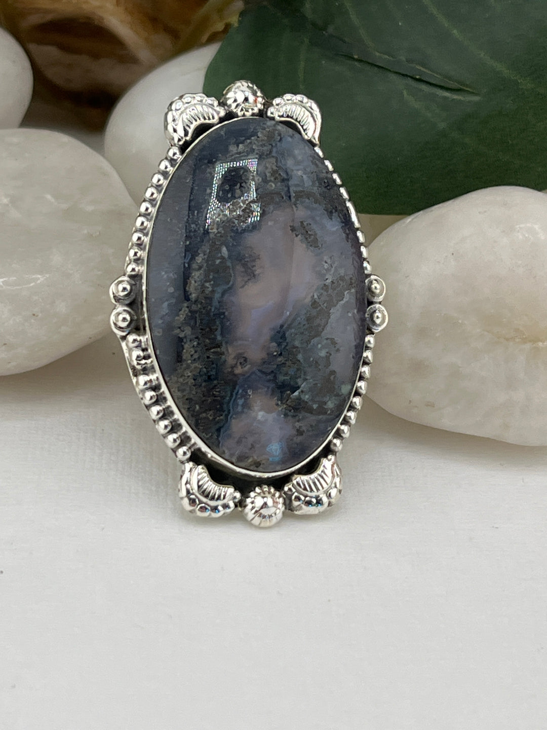 FB Purple Moss Agate Ring