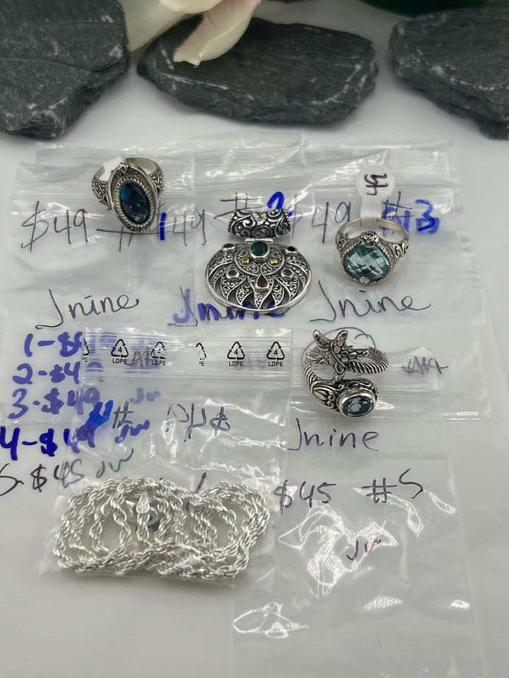RESERVED FOR: Jnine- 5/17/2025 tiktok Live Show (48 hour) -5 Sterling Silver Items