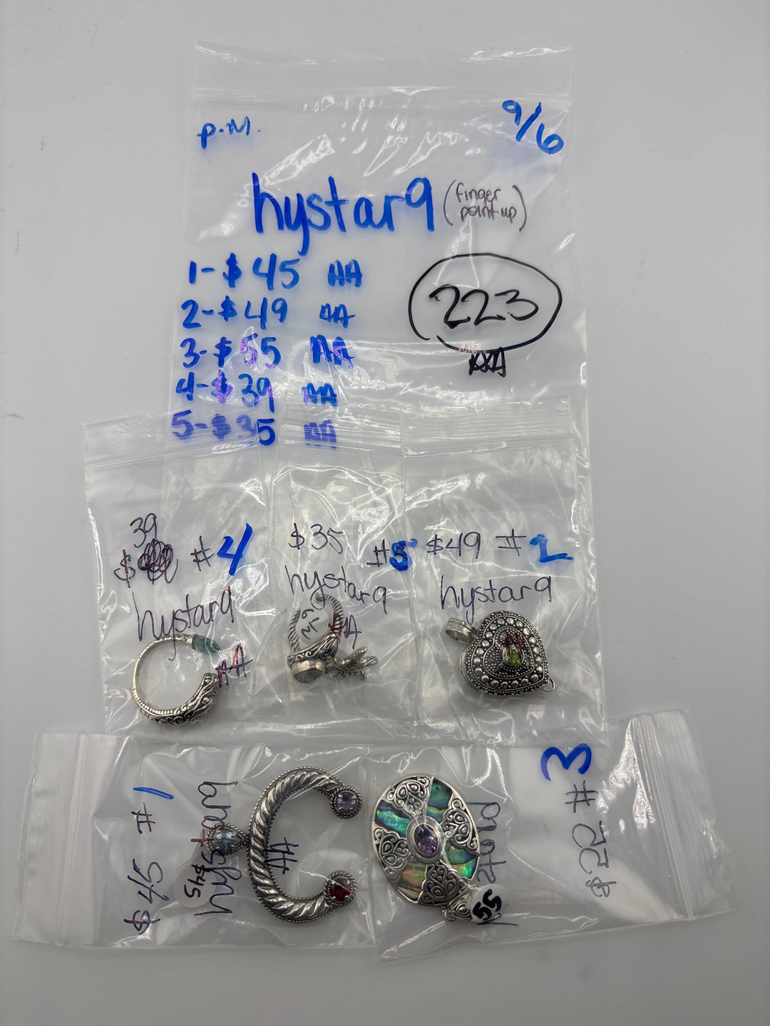 PM SHOW 48HR - RESERVED FOR: hystar9☝️ - 9/6/2025 FL tiktok Live Show - 5 Sterling Silver Items