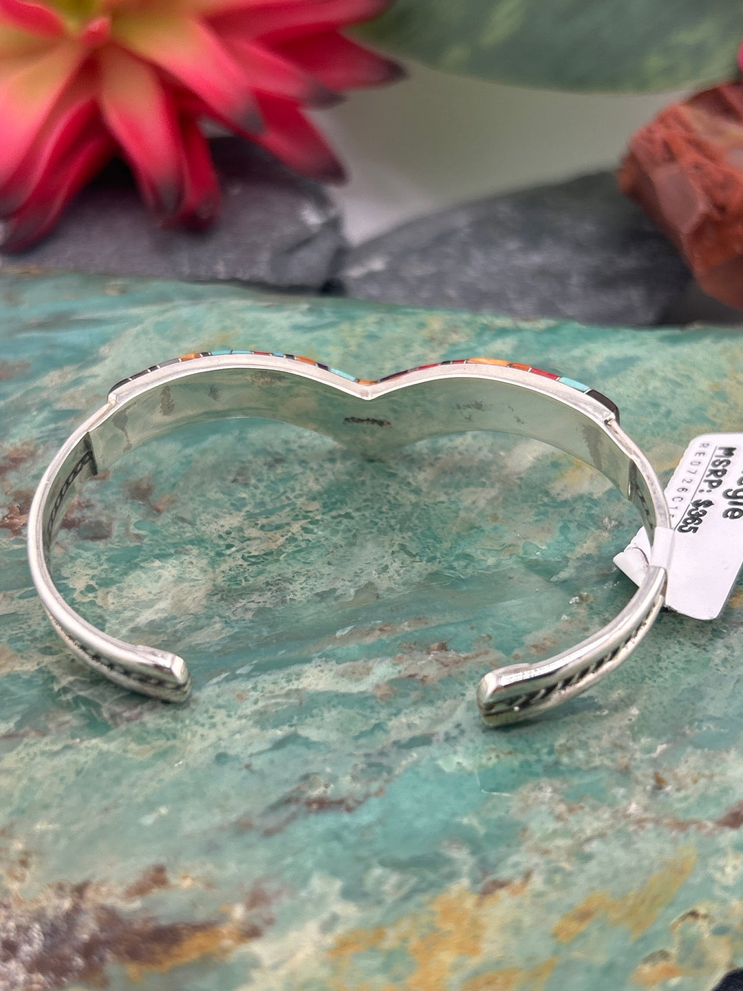 Regie 925 Sterling Silver Mosaic Multi-stone Cuff