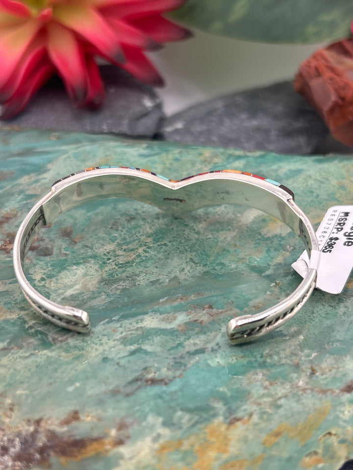 Regie 925 Sterling Silver Mosaic Multi-stone Cuff