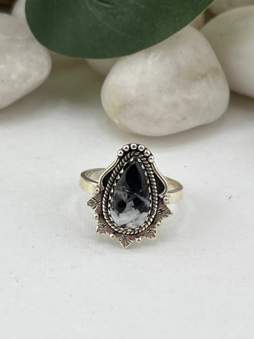 FB White Buffalo Teardrop Ring
