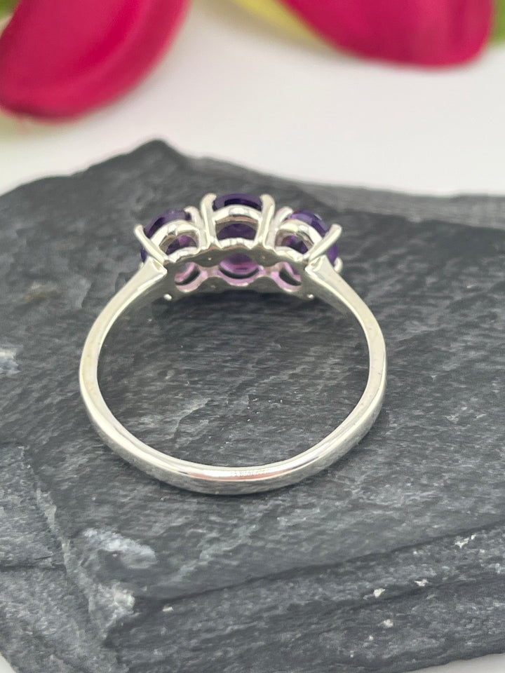 Amethyst and 925 Sterling Silver Ring