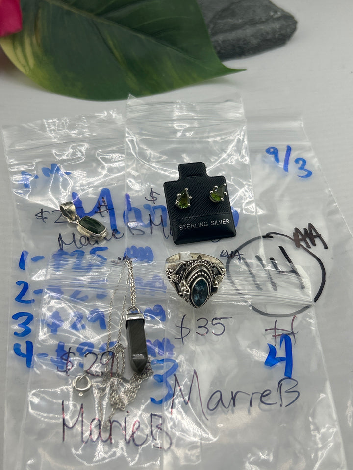 PM SHOW 48HR - RESERVED FOR: Marie B- 9/03/2025 FL tiktok Live Show - 4 Sterling Silver Items