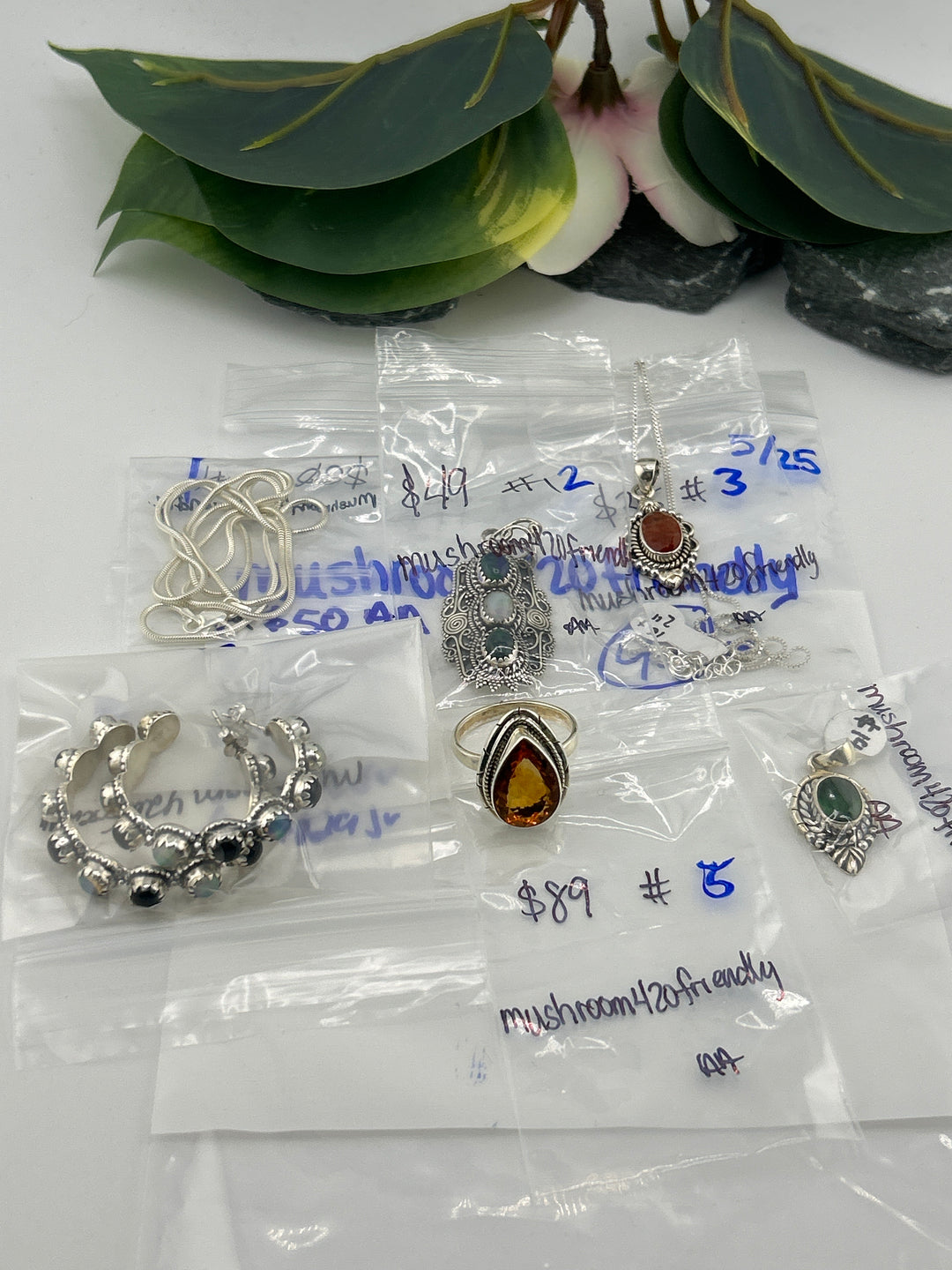 RESERVED FOR: mushroom420friendly- 5/25/2025 tiktok Live Show -6 Sterling Silver Items