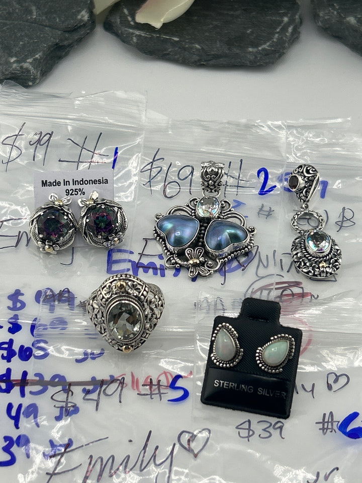 RESERVED FOR: Emily❤️- 5/17/2025 tiktok Live Show (48 hour) -5 Sterling Silver Items