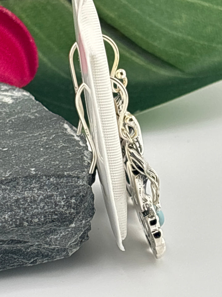 Larimar Mermaid Dangle Earrings