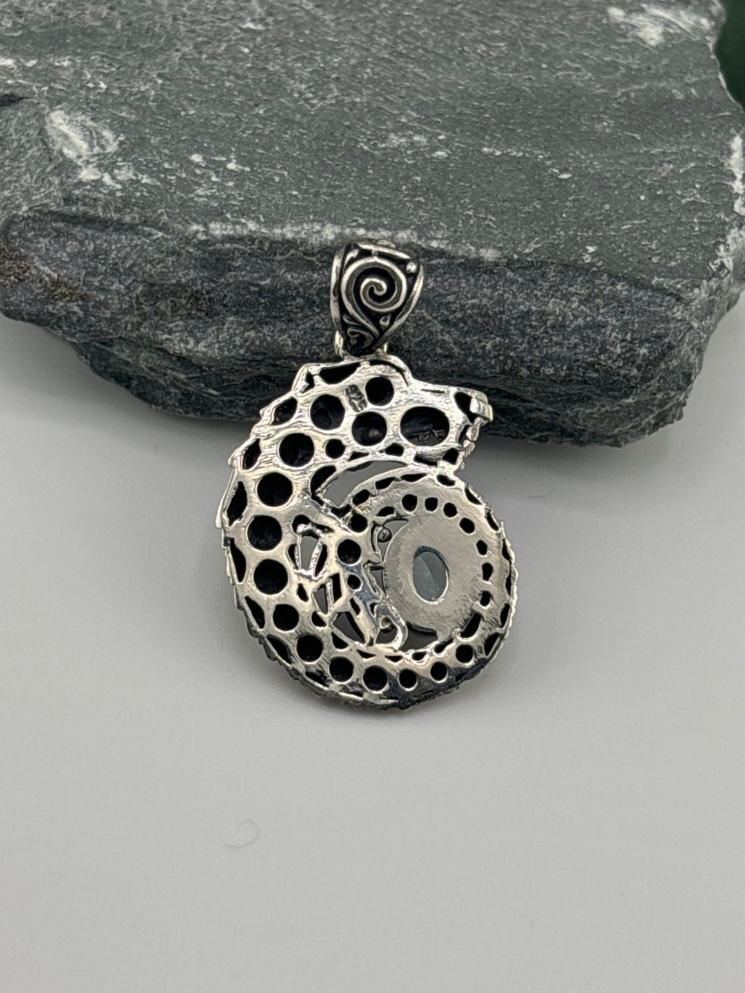 Bali Topaz Dragon Pendant