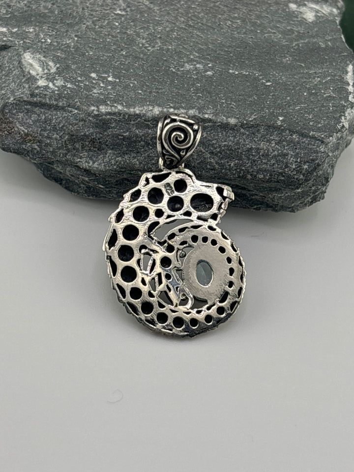 Bali Topaz Dragon Pendant