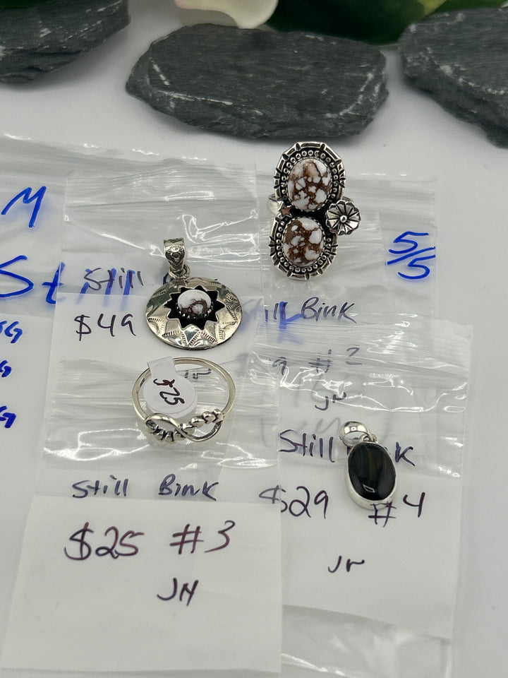 RESERVED FOR:  Still Bink- 5/5/2025 tiktok A.M Live Show - 4 Sterling Silver Items