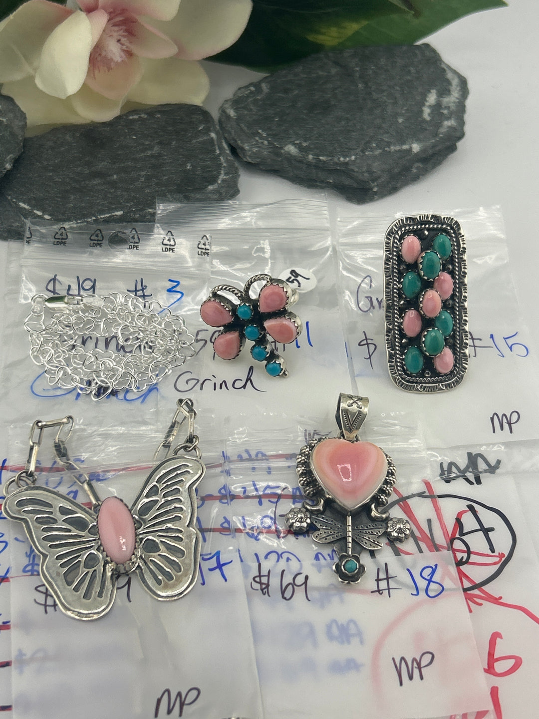 RESERVED FOR: Grinch - 3/26/2025 tiktok Live Show - 5 Sterling Silver Items