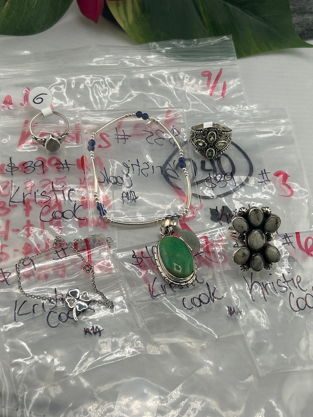AM SHOW 48HR - RESERVED FOR: Krisitie Cook - 9/1/2025 FL tiktok Live Show - 6 Sterling Silver Items
