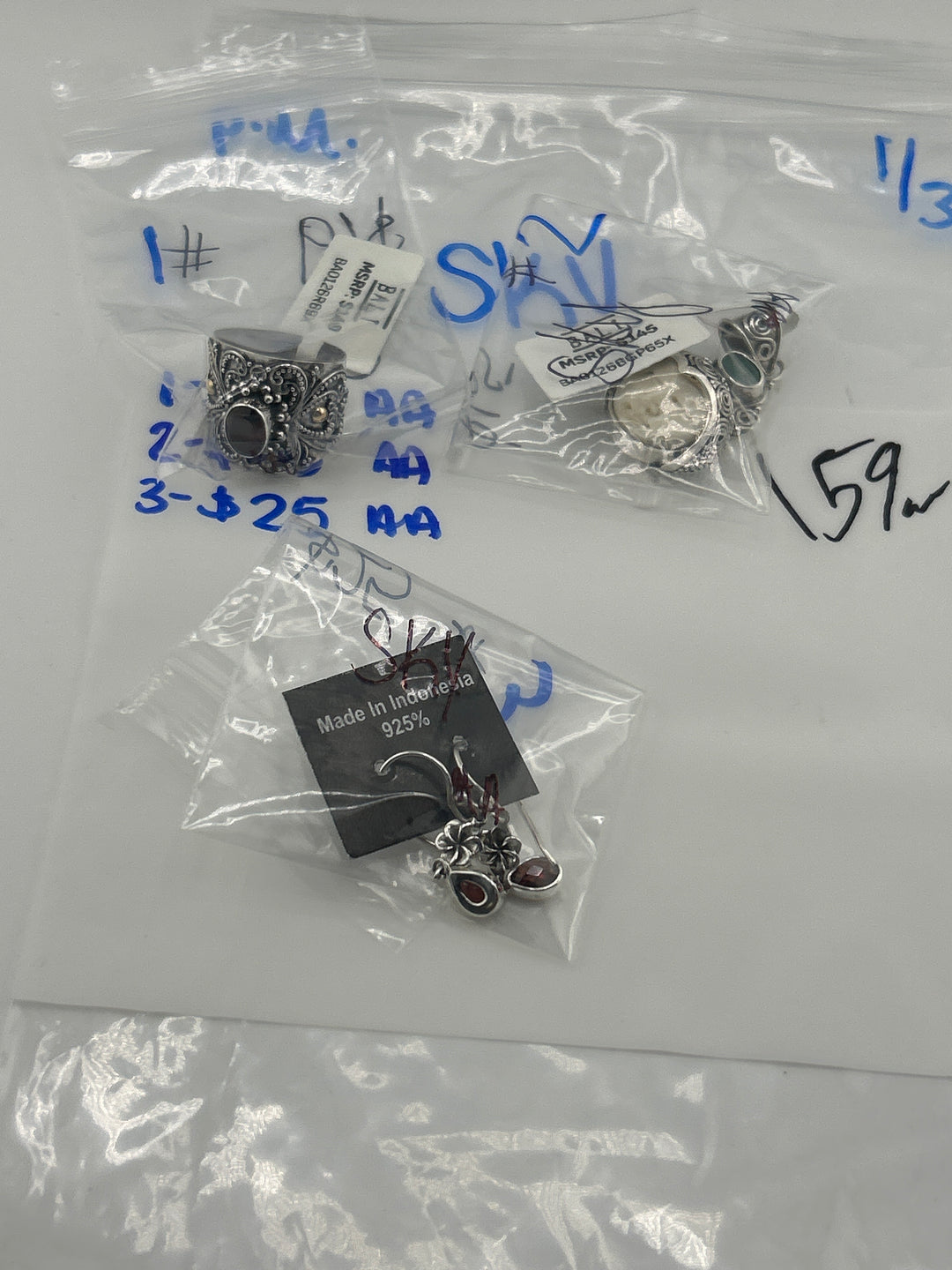 SKY -1/31/26 - 3 925 Sterling Silver Items