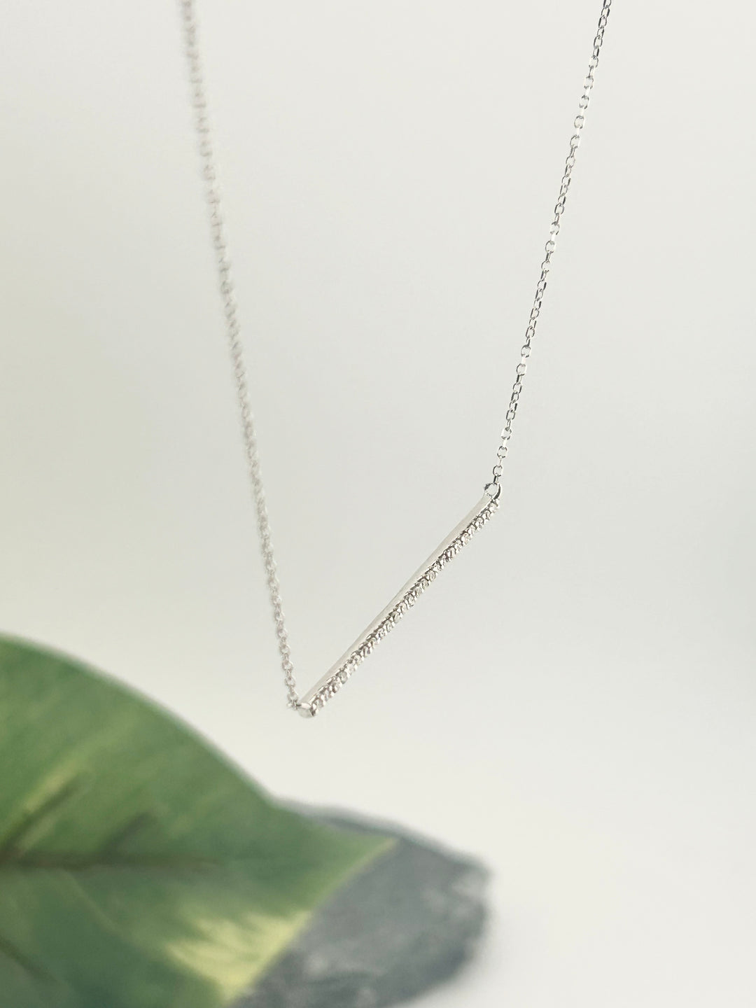 14K White Gold Diamond Necklace