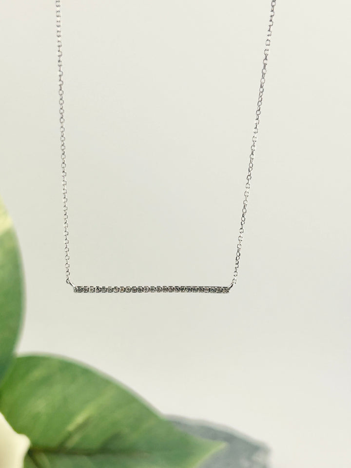 14K White Gold Diamond Necklace
