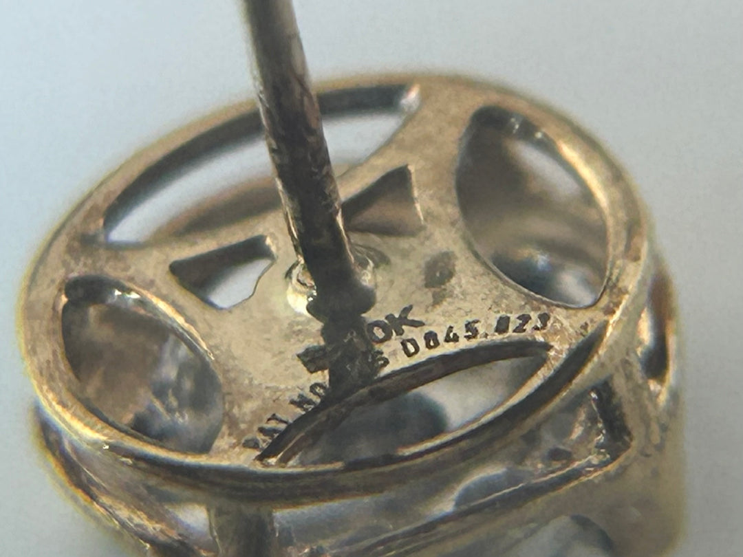 10K Gold & Diamond Post-back Earrings