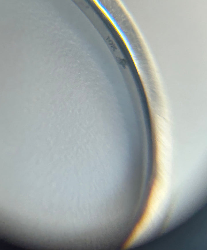 10K White Gold Diamond & Emerald Ring