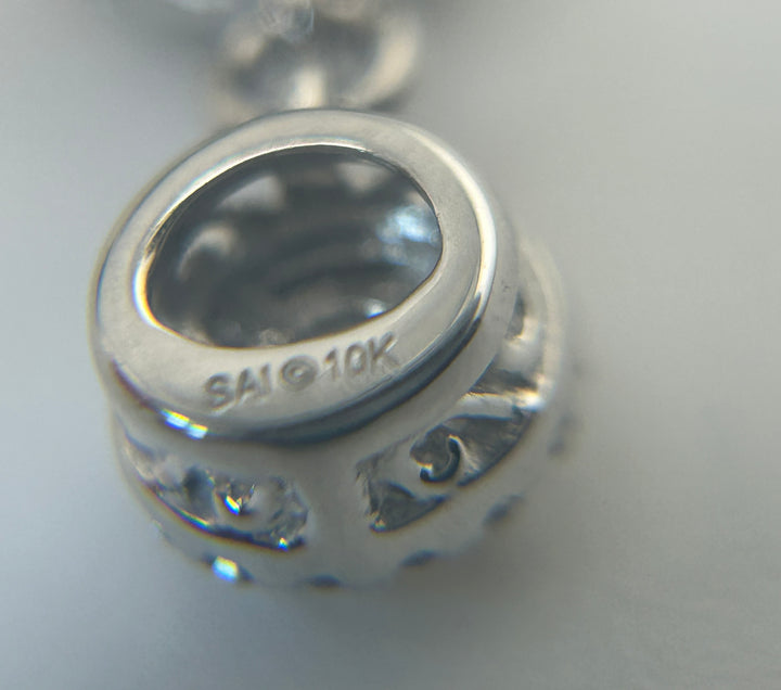 10K White Gold Diamond Necklace