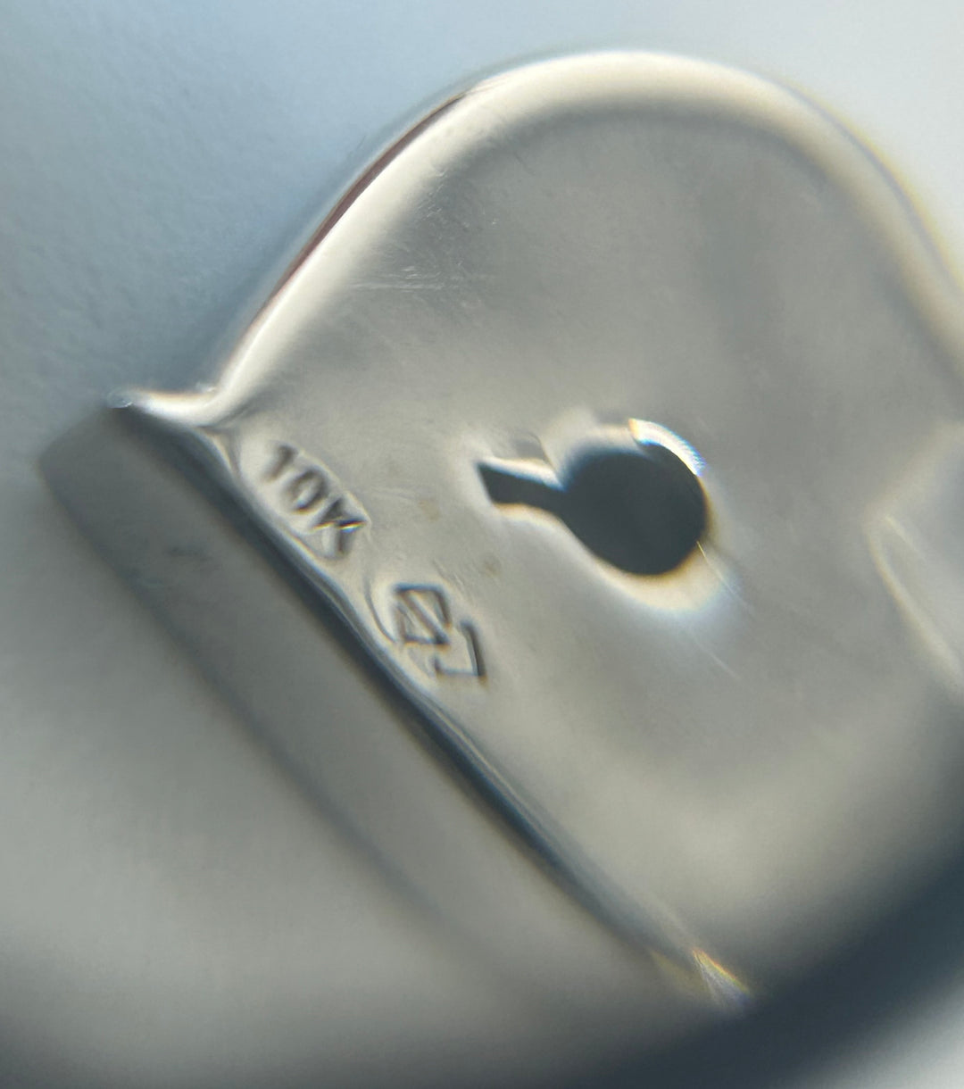 10K White Gold Diamond Heart Necklace