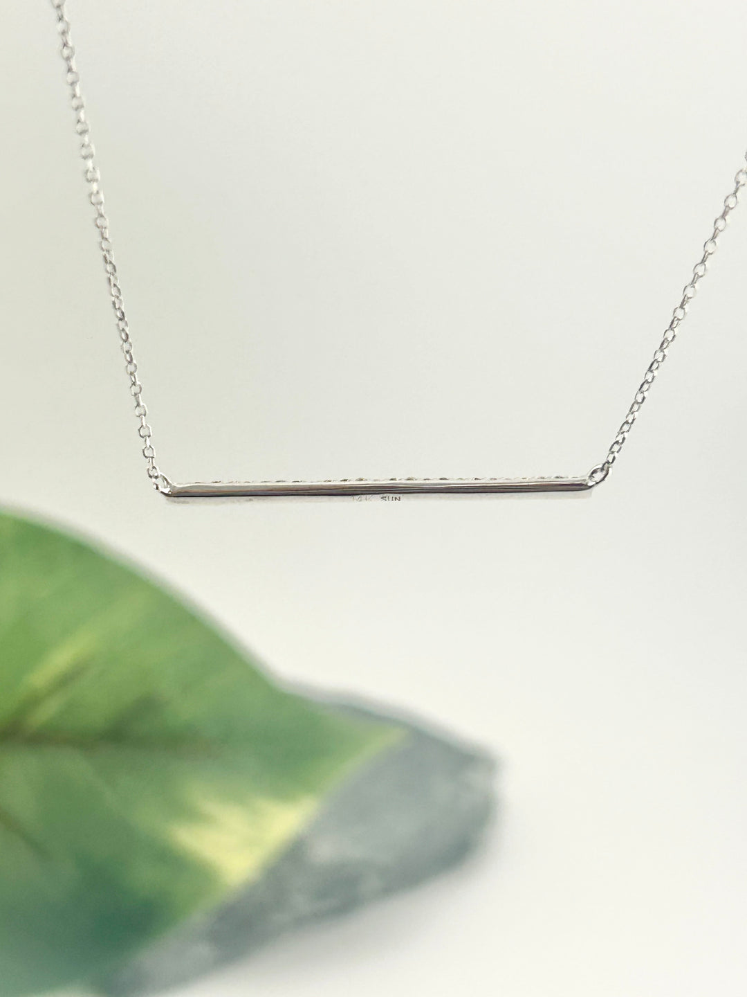 14K White Gold Diamond Necklace