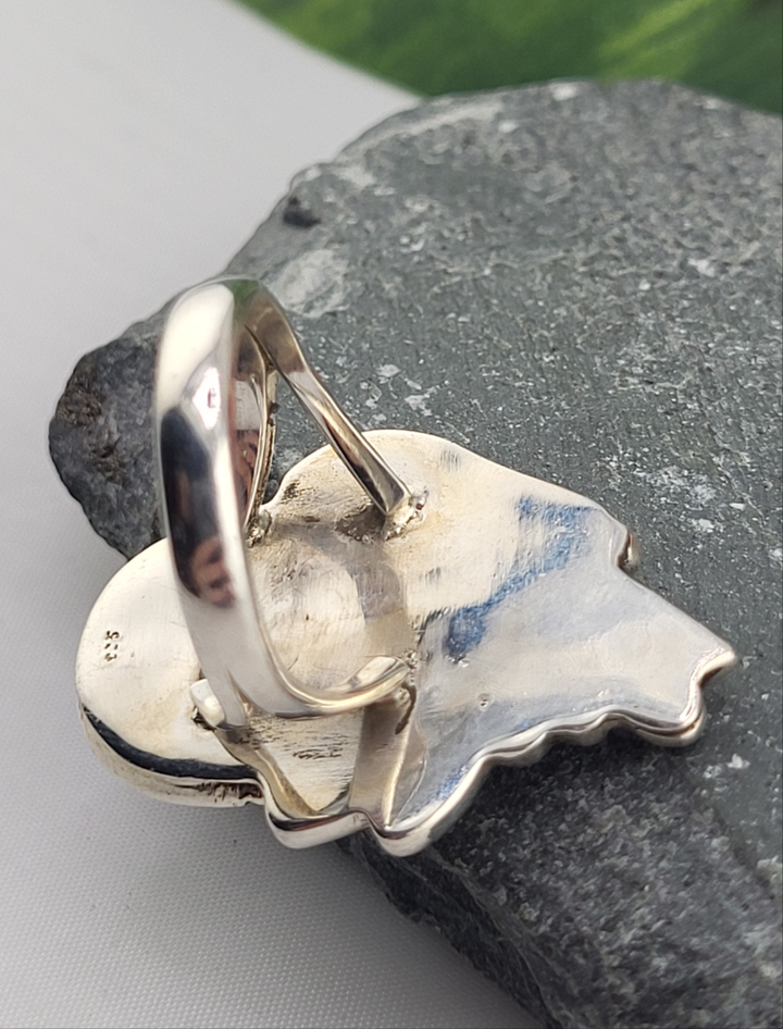 Teardrop Morenci Turquoise Ring Size 7.75