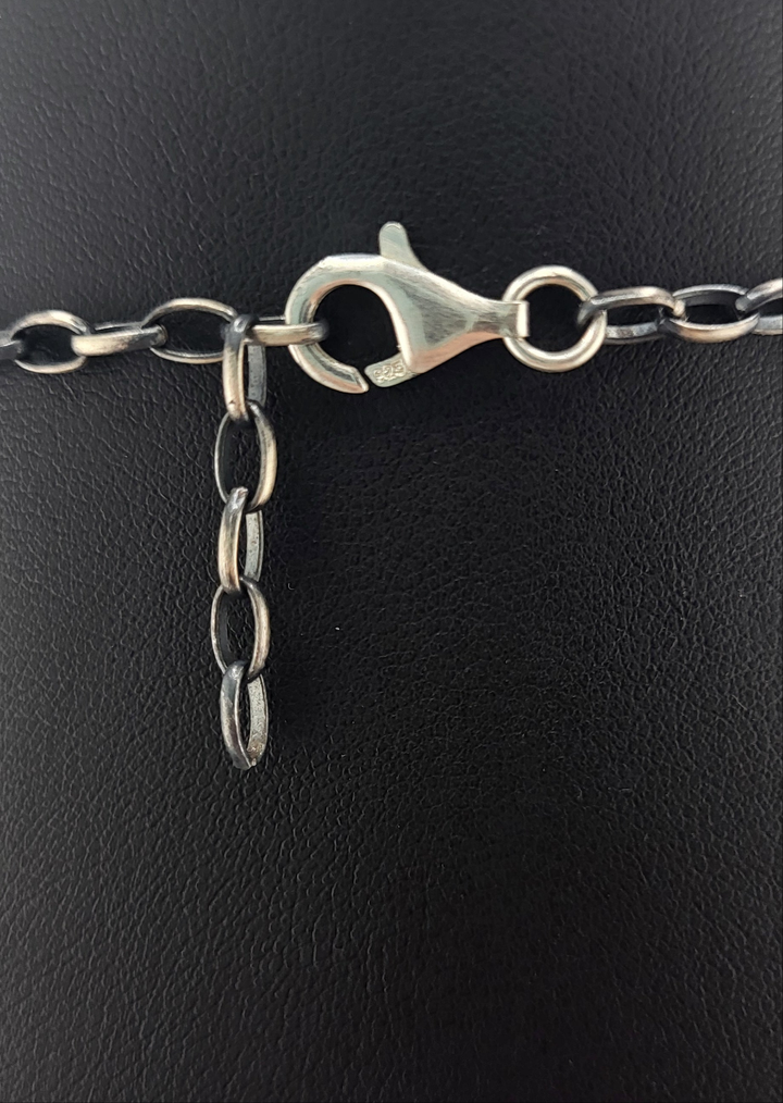 Orange Spiny Oyster, Queen Conch, and Sterling Silver Necklace