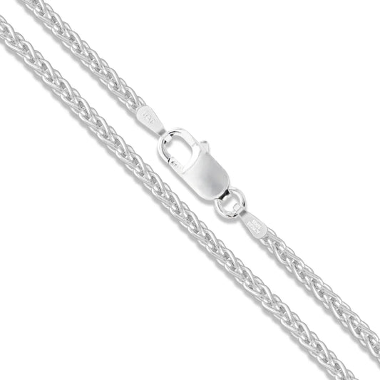 Wheat - 1.1mm - Sterling Silver Wheat Chain Necklace - 18in