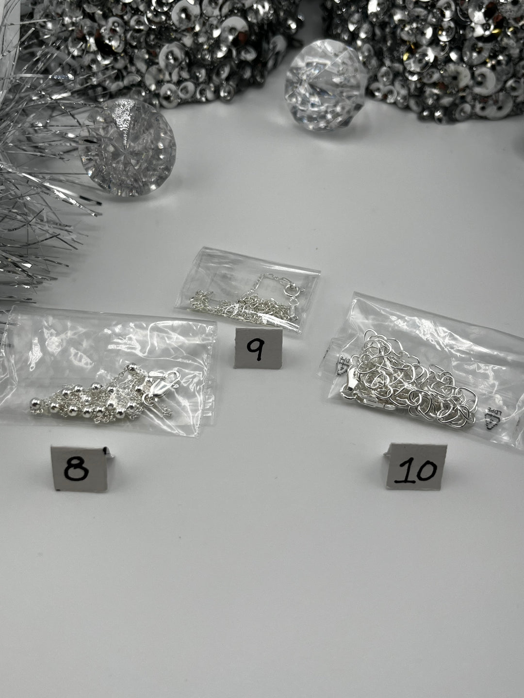 RESERVED FOR:  Flower & Moon Crystals -11/27/2024 - 10 Sterling Silver Items