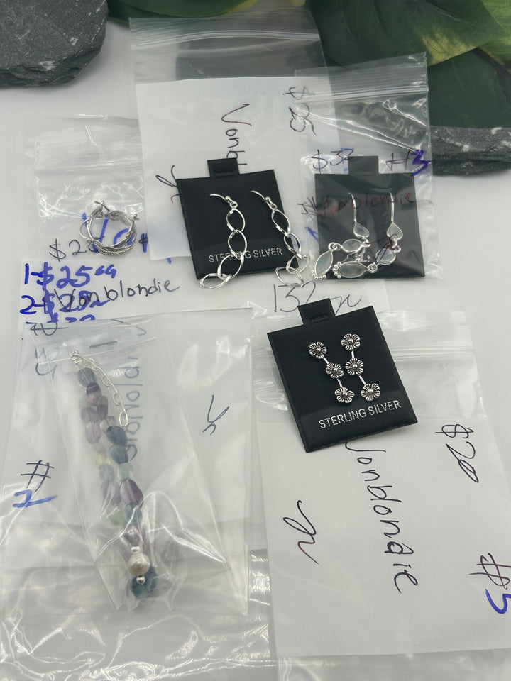 RESERVED FOR: Vonblondie - 5/29/2025 tiktok Live Show - 5 Sterling Silver Items