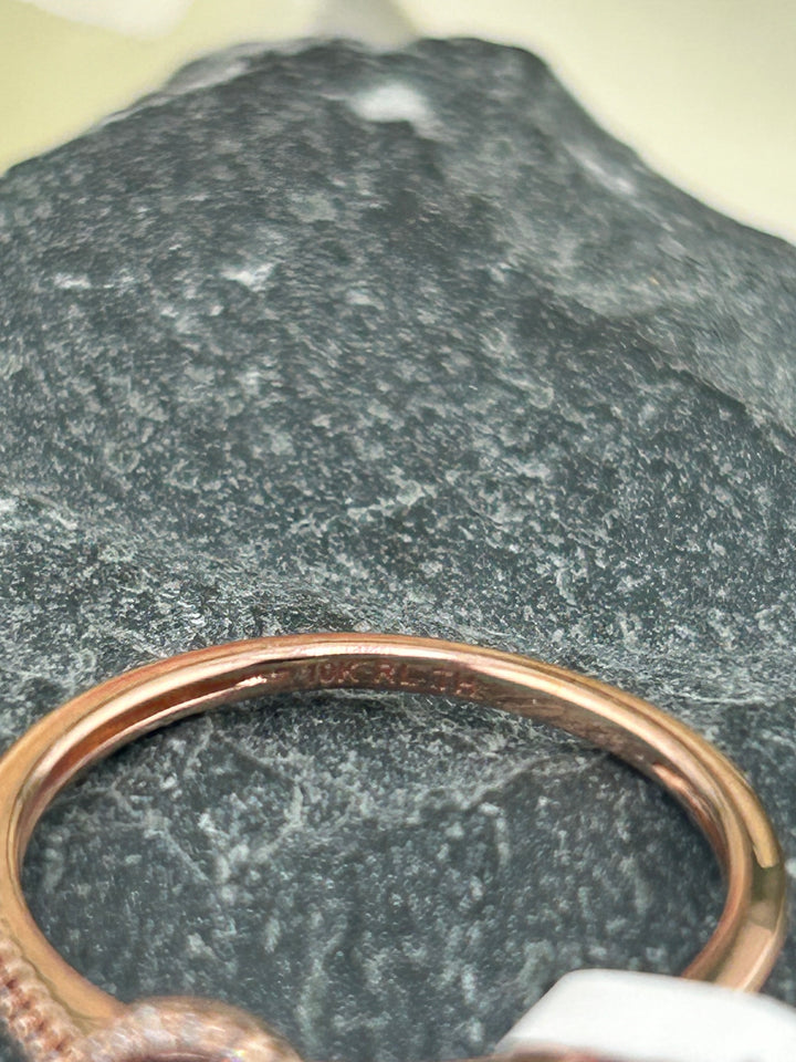 10K Gold Diamond & Rhodolite Ring