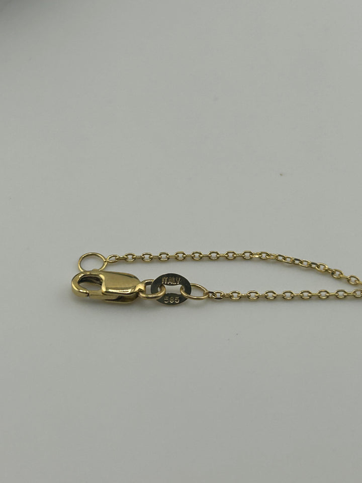 14K Gold Diamond & Morganite Necklace