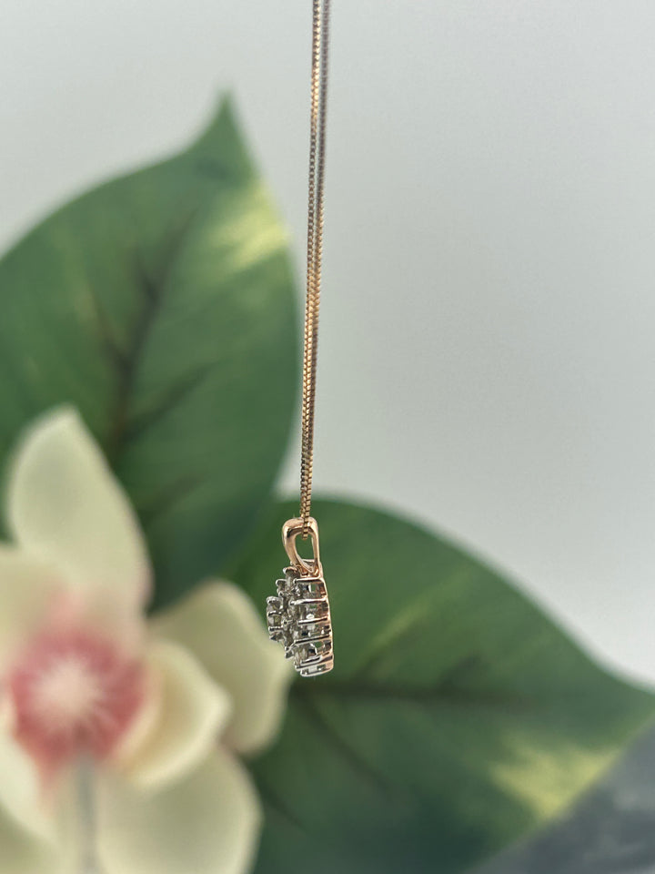 10K Rose Gold Diamond Necklace