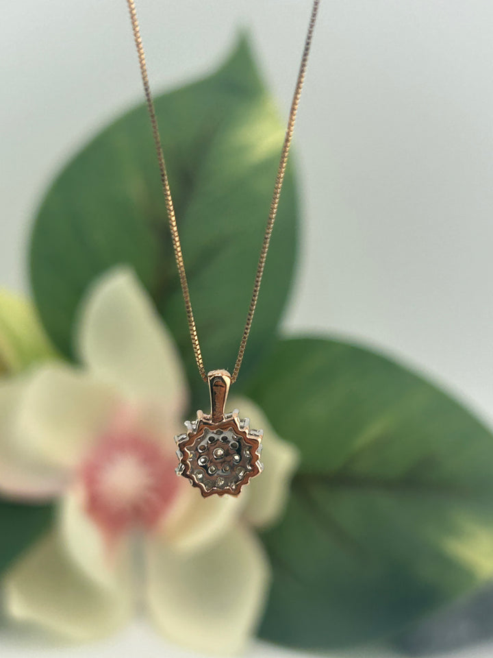 10K Rose Gold Diamond Necklace