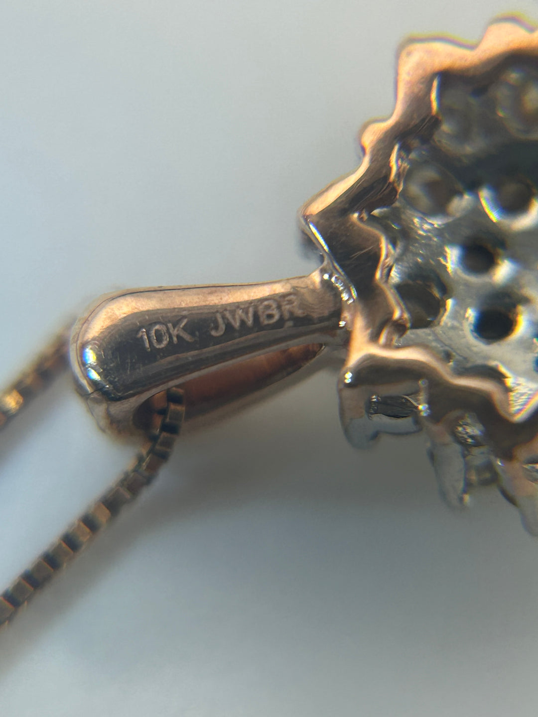 10K Rose Gold Diamond Necklace