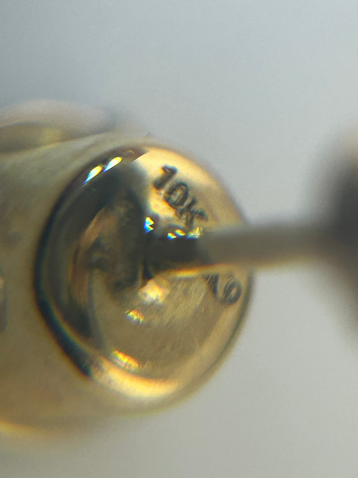 10K Gold & White Gold Diamond Post-back Earrings