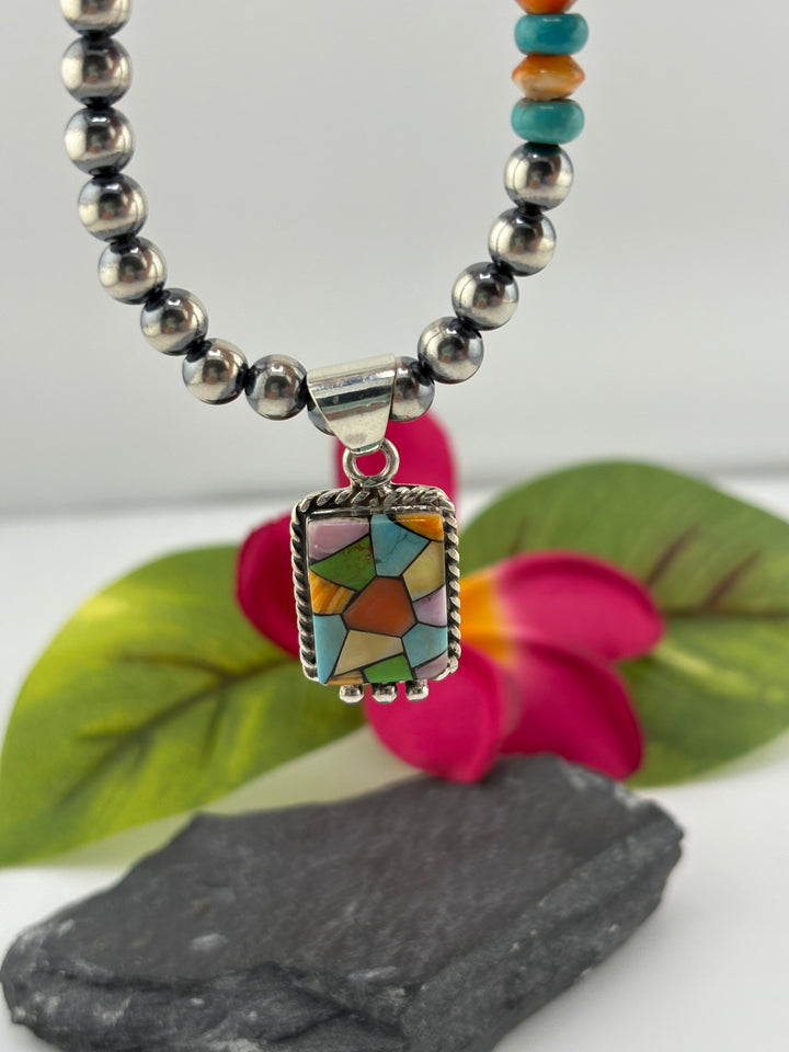 Multi-Stone Square Pendant ONLY