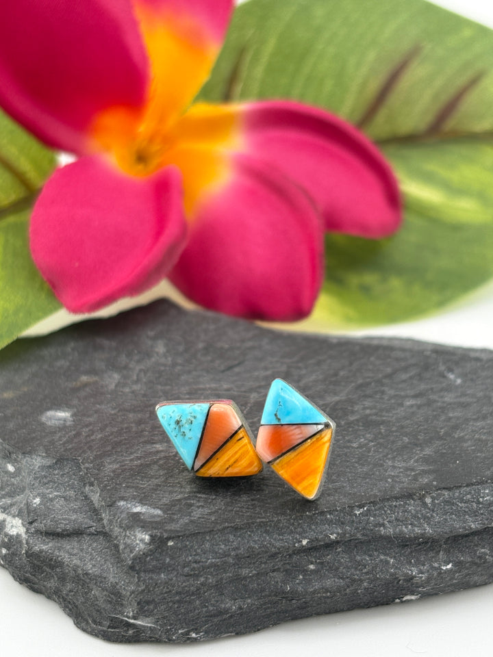 Multi-Stone Diamond Stud Earrings