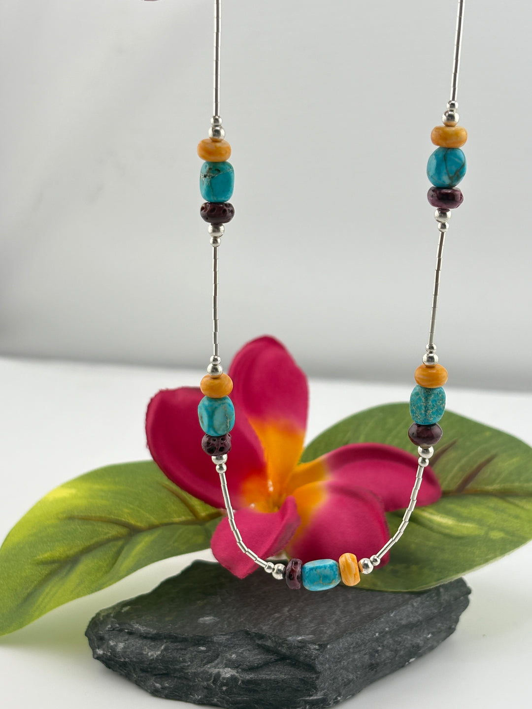 Multi-Stone Bead Necklace