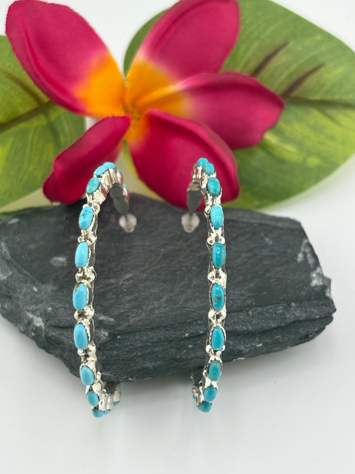 Turquoise Hoop Earrings
