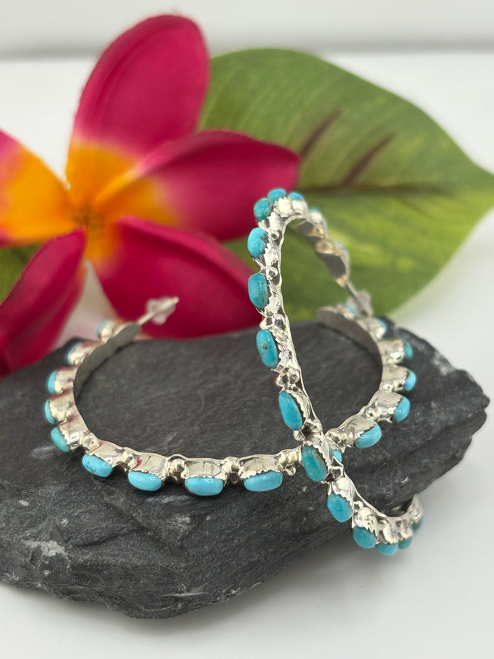 Turquoise Hoop Earrings