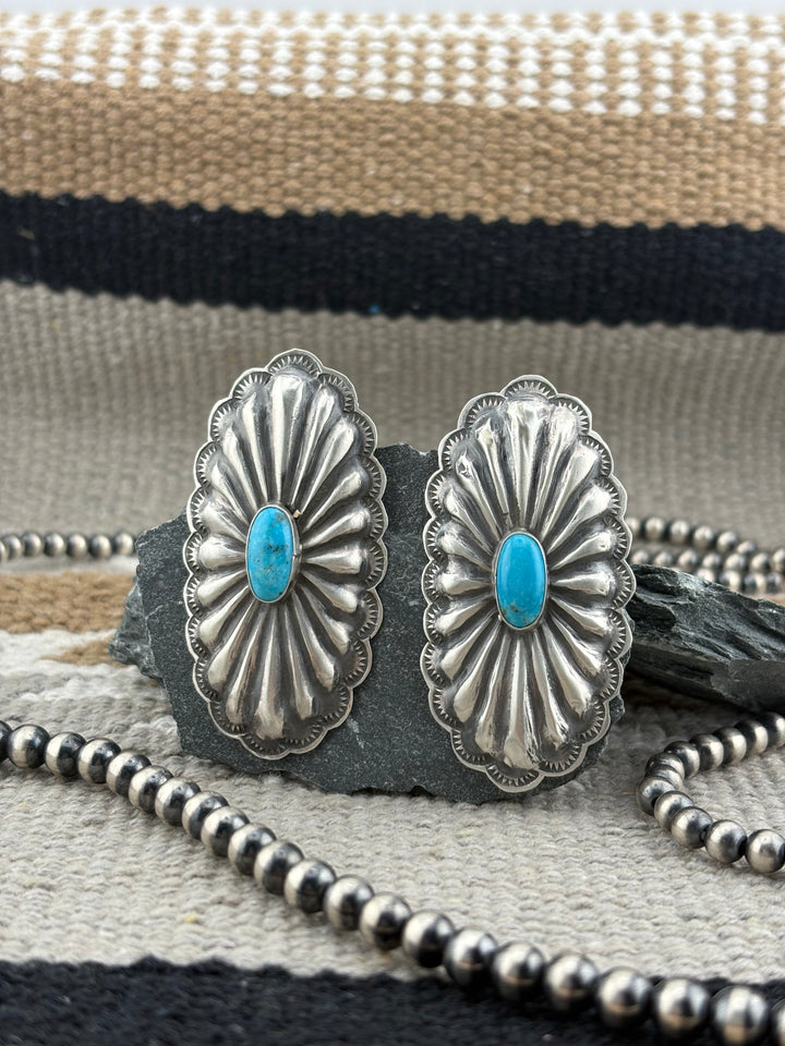 Rita Lee | Native American Kingman Turquoise Earrings