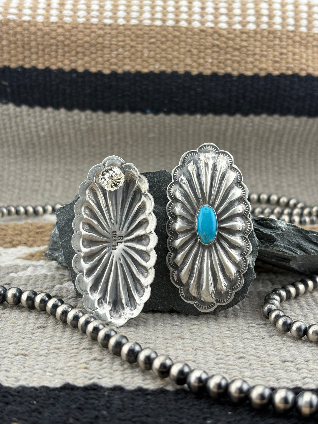 Rita Lee | Native American Kingman Turquoise Earrings