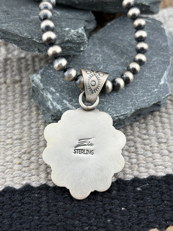 Tony Yazzie | Native American Kingman Turquoise Pendant