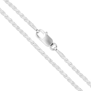 Rope - 1.4mm - Sterling Silver Rope Chain Necklace - 20in