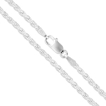 Rope - 1.8mm - Sterling Silver Rope Chain Necklace - 24in