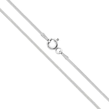 Snake - 0.9mm - Sterling Silver Snake Chain Necklace - 18in