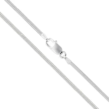 Snake - 1.6mm - Sterling Silver Flexible Snake Chain Necklace - 24in