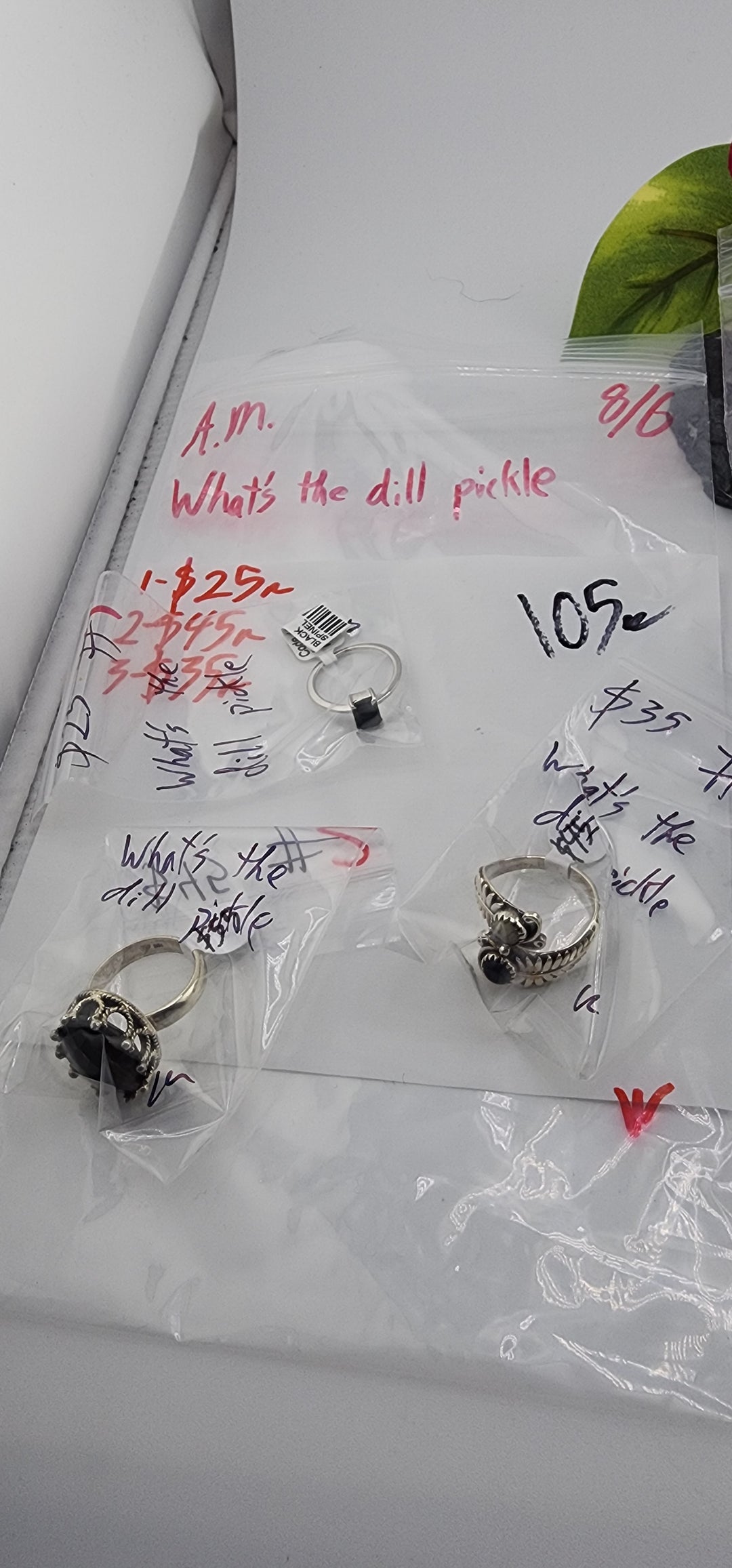 AM SHOW 48HR - RESERVED FOR: What's the dill pickle - 8/6/2025 FL tiktok Live Show - 3 Sterling Silver Items