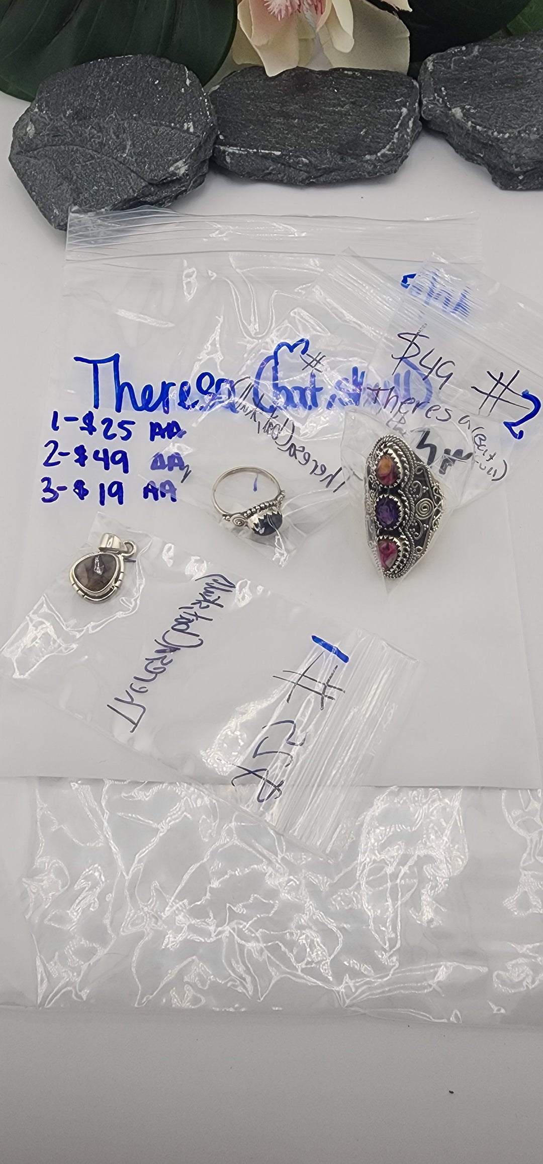 RESERVED FOR: Theresa🦇💀  - 5/21/2025 tiktok Live Show - 3 Sterling Silver Items