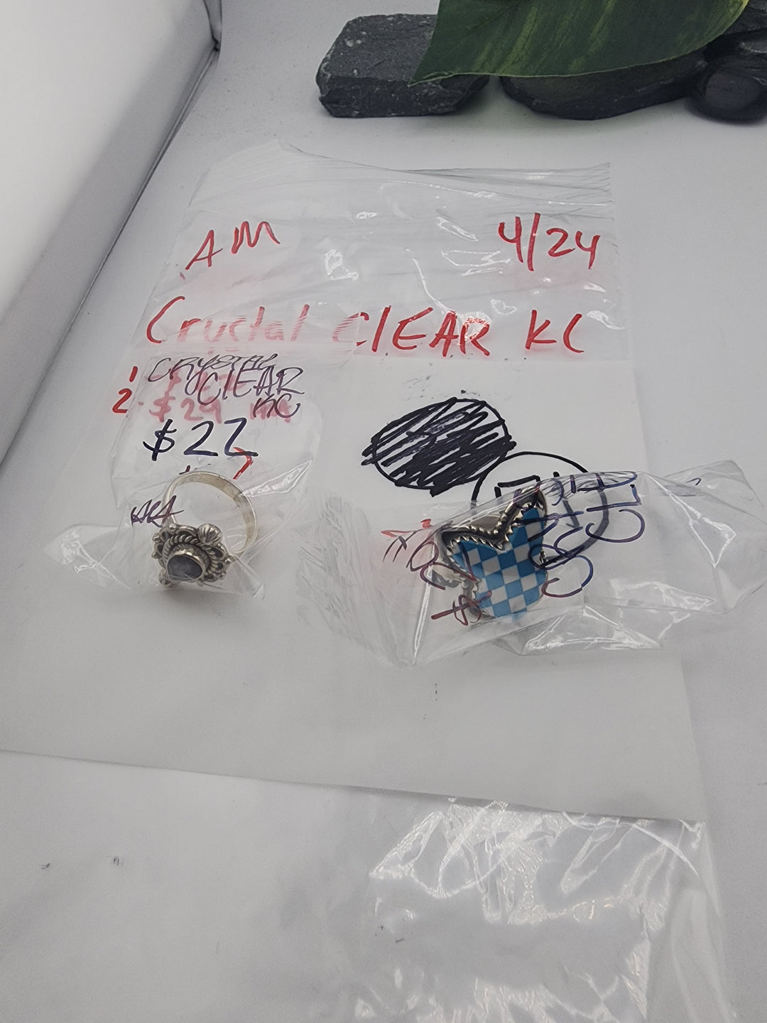CRYSTAL CLEAR KC- 4/24/26 -1 925 Sterling Silver Items